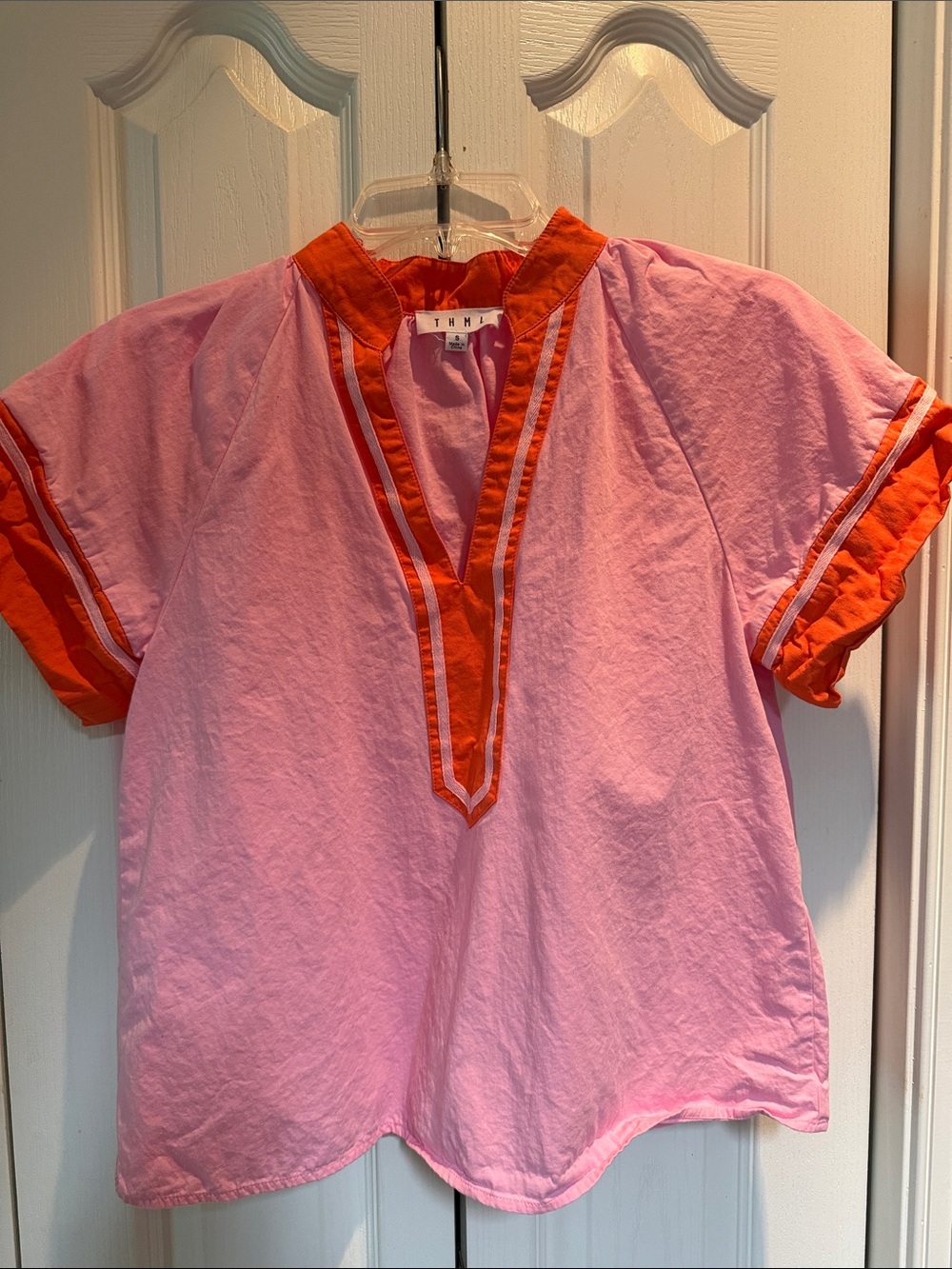 THML Pink Top with Orange Trim
